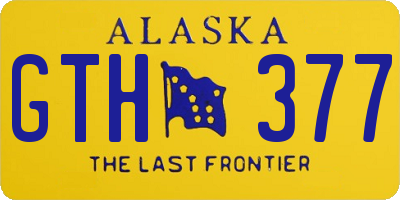 AK license plate GTH377