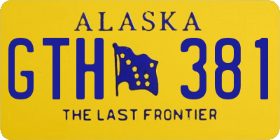 AK license plate GTH381