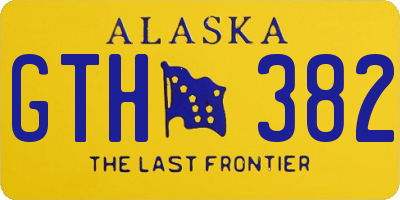 AK license plate GTH382