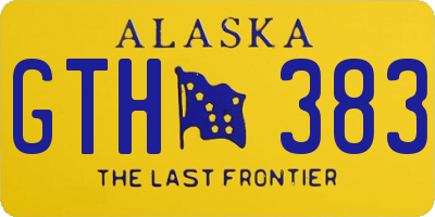 AK license plate GTH383