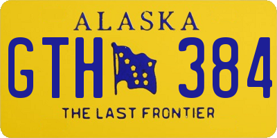 AK license plate GTH384