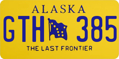 AK license plate GTH385