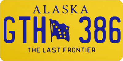 AK license plate GTH386