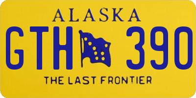 AK license plate GTH390