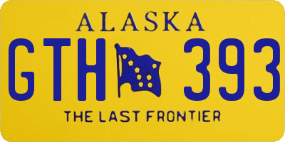 AK license plate GTH393