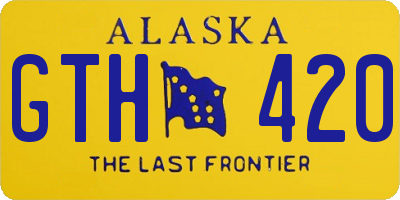 AK license plate GTH420