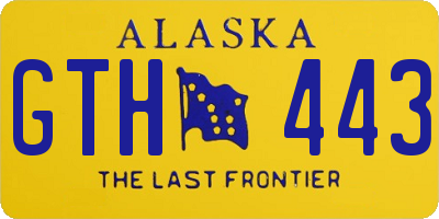 AK license plate GTH443