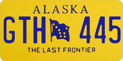 AK license plate GTH445