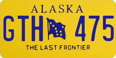 AK license plate GTH475
