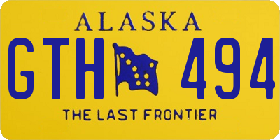 AK license plate GTH494