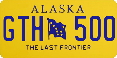 AK license plate GTH500
