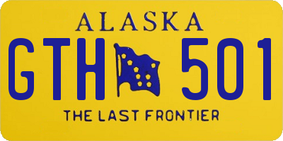 AK license plate GTH501