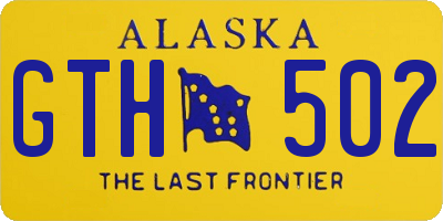 AK license plate GTH502