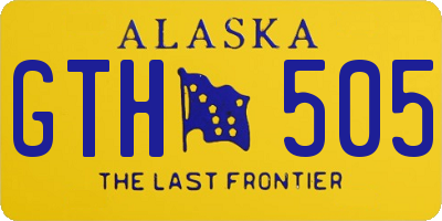 AK license plate GTH505