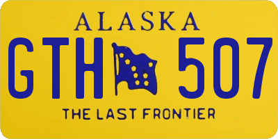 AK license plate GTH507