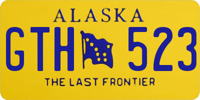 AK license plate GTH523