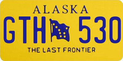 AK license plate GTH530