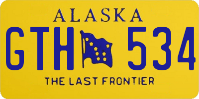 AK license plate GTH534