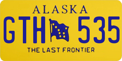 AK license plate GTH535