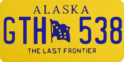 AK license plate GTH538