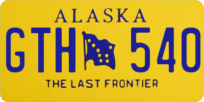 AK license plate GTH540