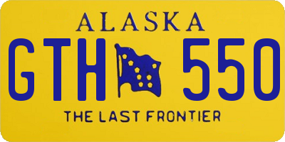 AK license plate GTH550
