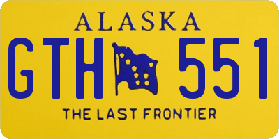 AK license plate GTH551