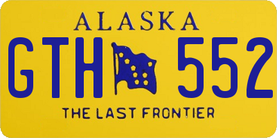 AK license plate GTH552