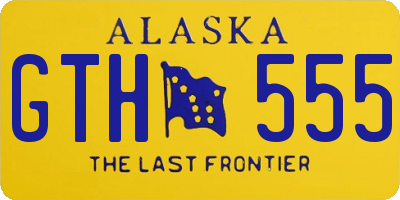 AK license plate GTH555