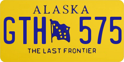 AK license plate GTH575