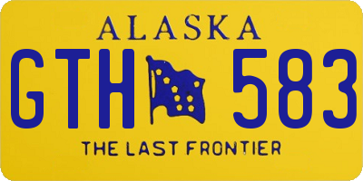 AK license plate GTH583