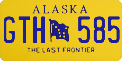 AK license plate GTH585