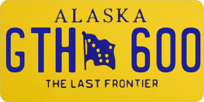 AK license plate GTH600