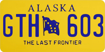 AK license plate GTH603