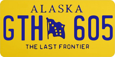 AK license plate GTH605