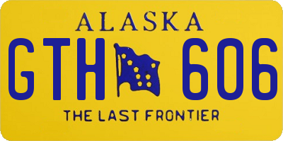 AK license plate GTH606