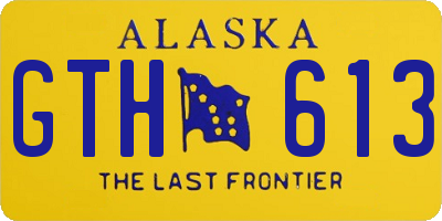 AK license plate GTH613