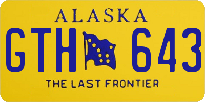AK license plate GTH643