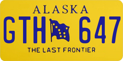 AK license plate GTH647