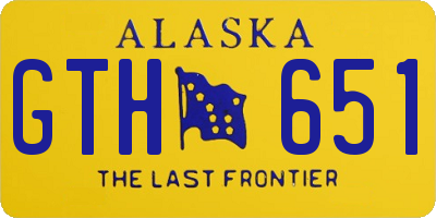 AK license plate GTH651