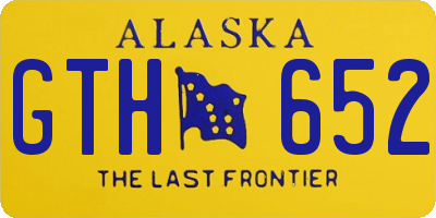 AK license plate GTH652