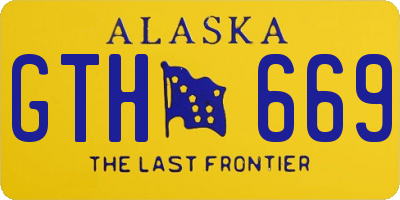 AK license plate GTH669