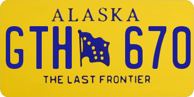 AK license plate GTH670