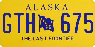 AK license plate GTH675