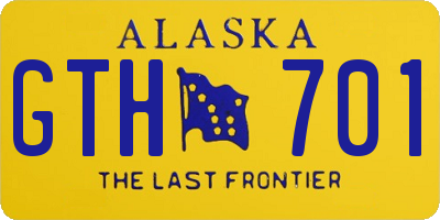 AK license plate GTH701