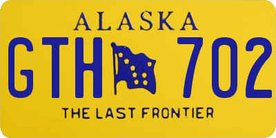 AK license plate GTH702