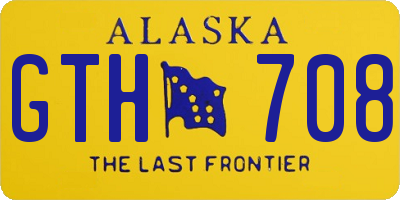 AK license plate GTH708