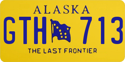 AK license plate GTH713