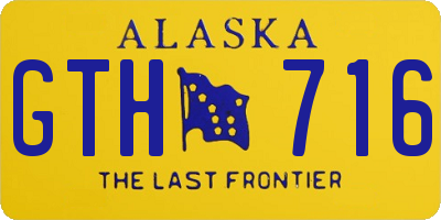 AK license plate GTH716