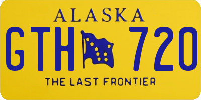 AK license plate GTH720